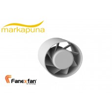 Fanex APKT 100 Kanal Tipi 10 cm 95 m³/h Debi Aksiyal Plastik Gövdeli Fan